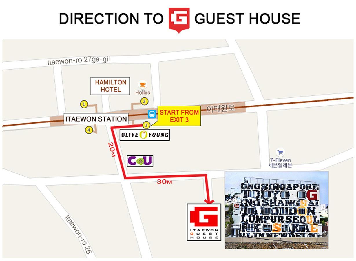 G Guesthouse Itaewon In Seoul Bagian luar foto